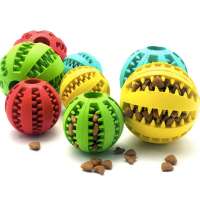 Dog Teeth Cleaning Spherical With Contain Dog Food Pet Shop Products Dog Bone Toy High Quality TPR barbell pet toys