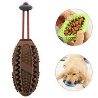 Teeth Cleaning Chew Toys Ball Toothbrush with Rope Resistant Food Dispensing IQ Interactive Pet Small Medium Puppy Chew Toys