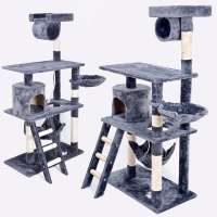 Factory Wholesale Top Pet Furniture House Products MDF Sisal Plush Scratcher Cat Tower Cat Tree