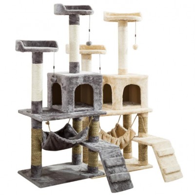 Multi Level Cat Tree Tower Hammock Pet Furniture Kitten Activity Tower Kitty Play Scratcher